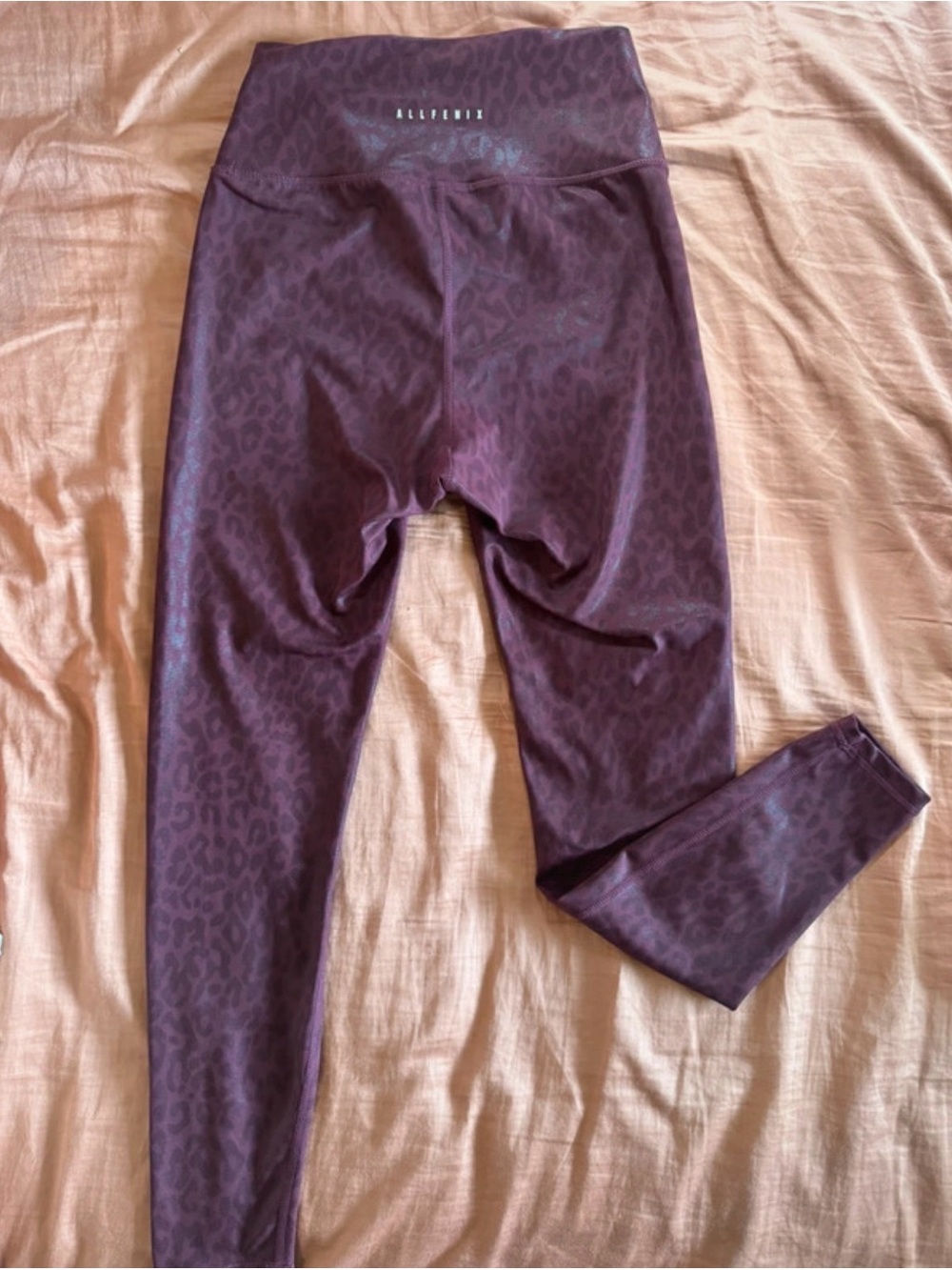 AllFenix High-Waist Purple Leopard Leggings
